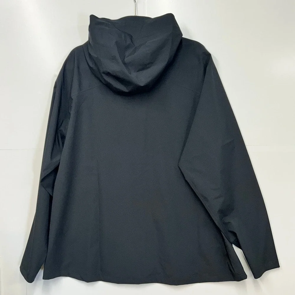 Under Armour Mens Storm Rain Jacket Black Hooded Full Zip 1305777 XXL 2XL